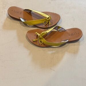 LOFT Yellow and Brown Women's Sandals